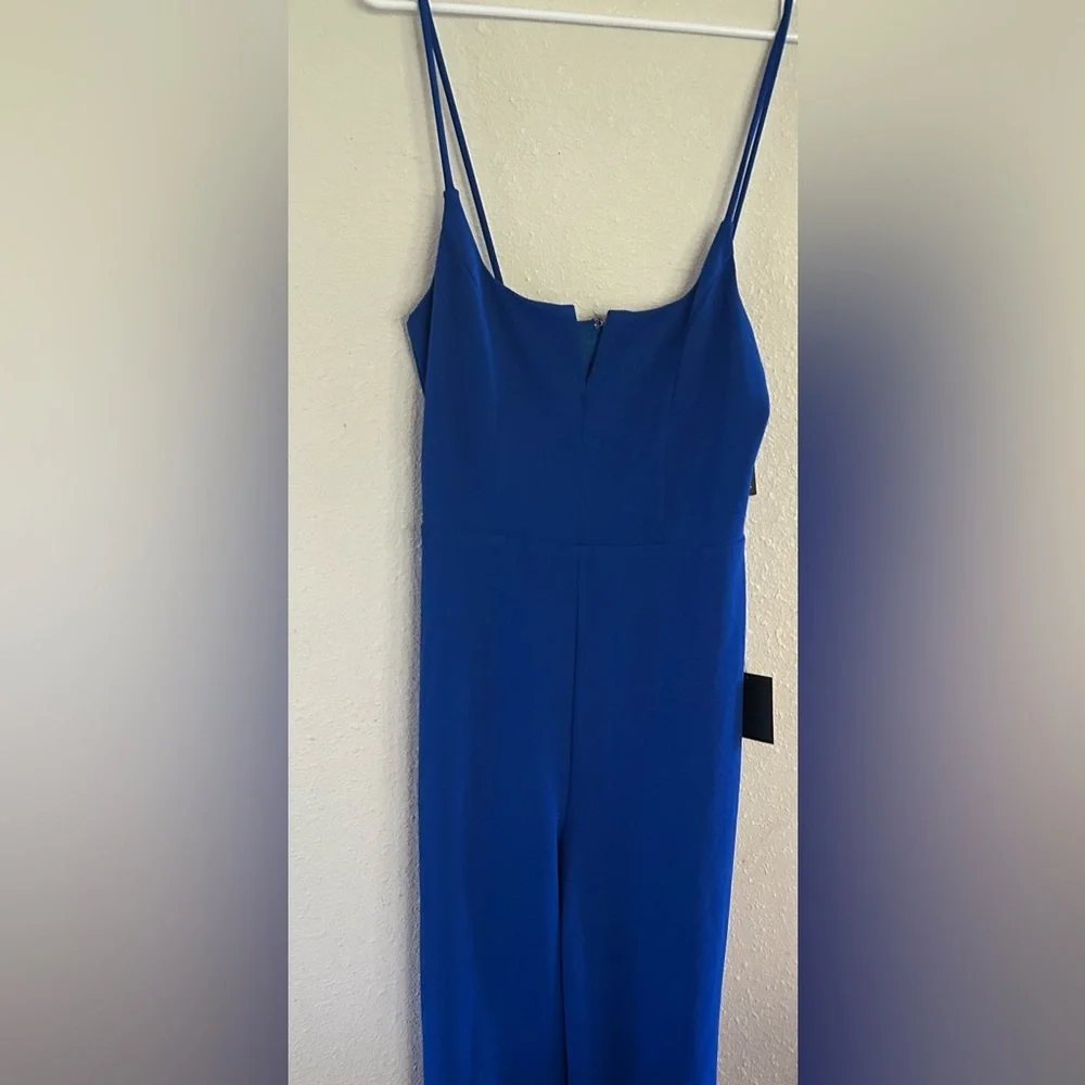 Lulus Elegant Royal Blue sleeveless wide leg Jumpsuit size M - Picture 3 of 7